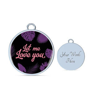 Let Me Love You Personalized Engraved Silver Circle Bangle Bracelet Custom Na